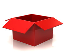 Illustration Of Open Red Box 