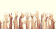 © Syda Productions - human hands showing thumbs up, ok and peace signs