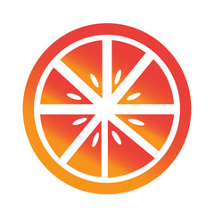 Wall Mural - Orange fruit icon