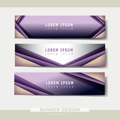 modern banner template set design