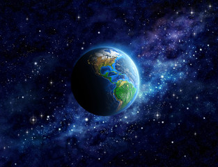 Wall Mural - planet earth in outer space