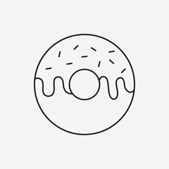 Wall Mural - donut line icon