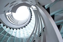 Modern Glass Spiral Staircase