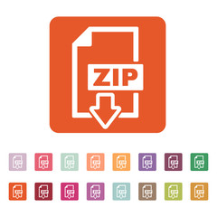 Poster - The ZIP file icon. Archive and compressed symbol