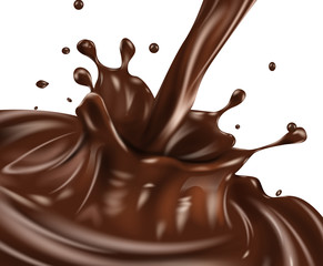 Wall Mural - Chocolate splash