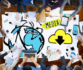 Poster - Social Media Social Networking Technology Connection Concept