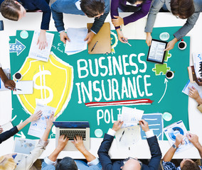 Wall Mural - Business Insurance Policy Guard Safety Security Concept