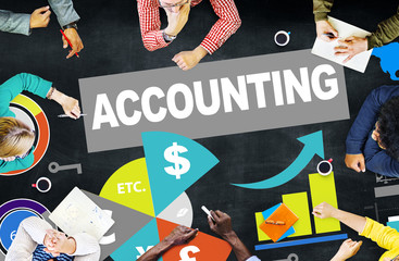 Wall Mural - Accounting Investment Expenditures Revenue Data Report Concept