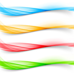 soft bright colorful web border layout set