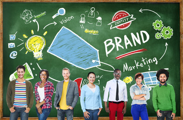 Wall Mural - Diverse People Togetherness Team Marketing Brand Concept