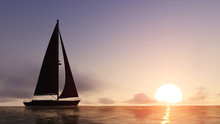  Sailboat And Sunset