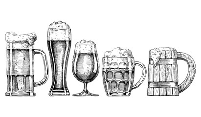 Wall Mural - Beer set