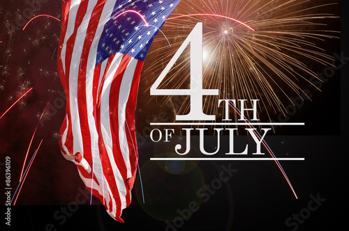 Poster Celebrating the Fourth Of July. Independence day July 4th.