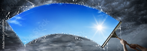 Cuadros en Lienzo wash my sky - clean environment concept