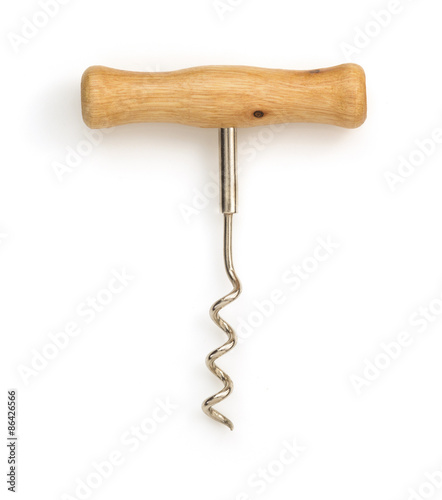 Fotomural corkscrew isolated on white