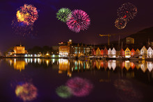 Fireworks In Bergen Norway