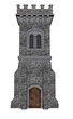 Square castle tower - 3D render