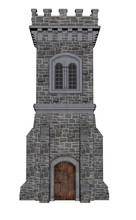 Square Castle Tower - 3D Render