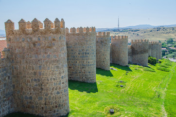 Towers of Avila walls