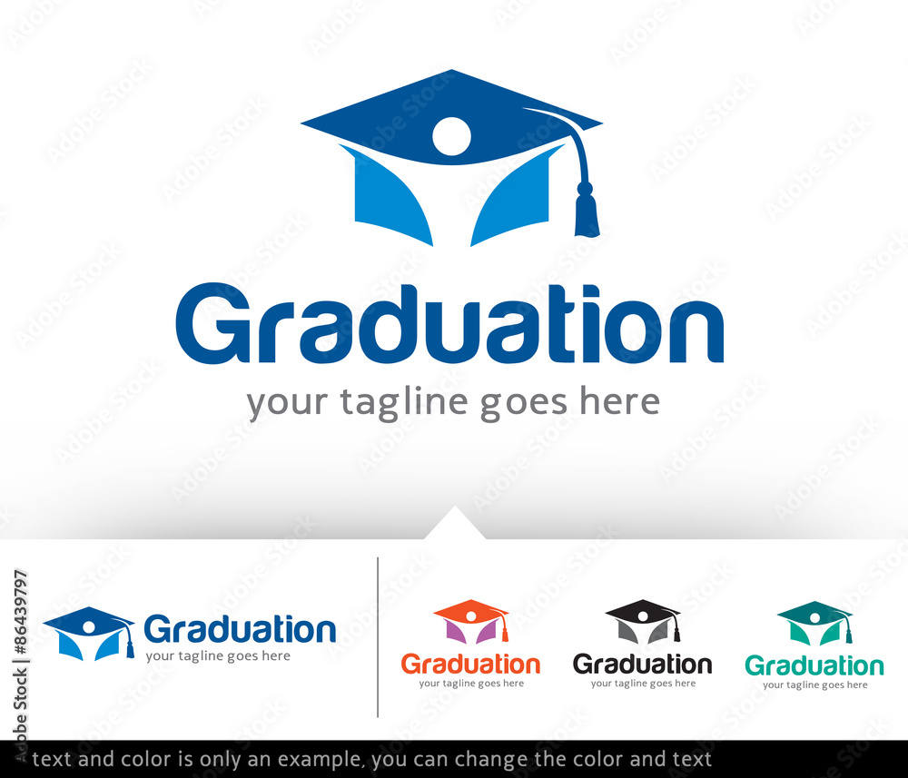 Graduation Logo Design Template Stock Vector | Adobe Stock