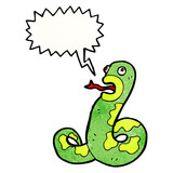 Fototapeta Dinusie - hissing snake cartoon