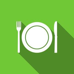 Poster - eat flat icon restaurant symbol