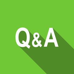 Poster - question answer flat icon