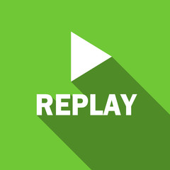 Wall Mural - replay flat icon