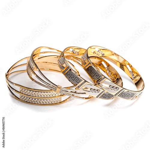 two colour gold bracelets