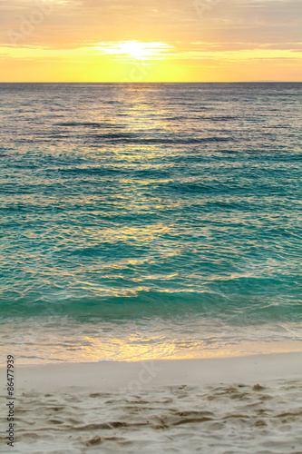 Naklejka na szafę Tropical sunset way on deep blue ocean Philippines Boracay island