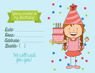 Wall Mural - birthday invitation