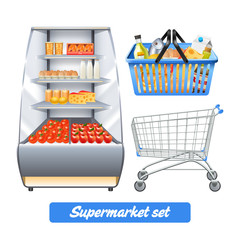 Wall Mural - Supermarket Realistic Set