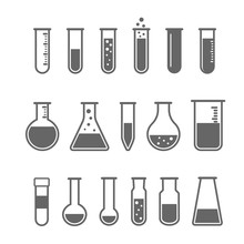 Chemical Test Tubes Icons