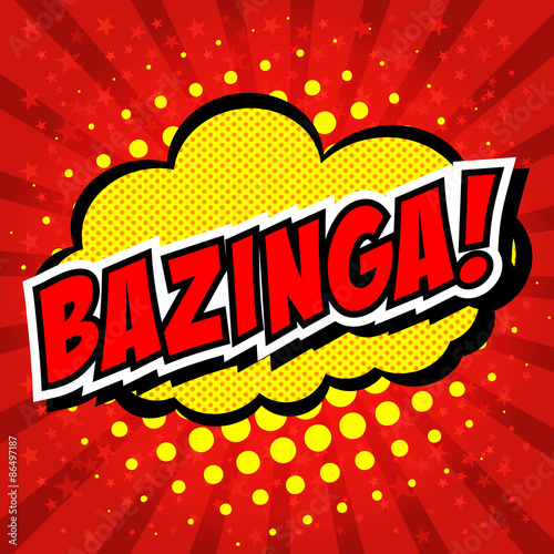 Fotografía Bazinga! Comic Speech Bubble, Cartoon