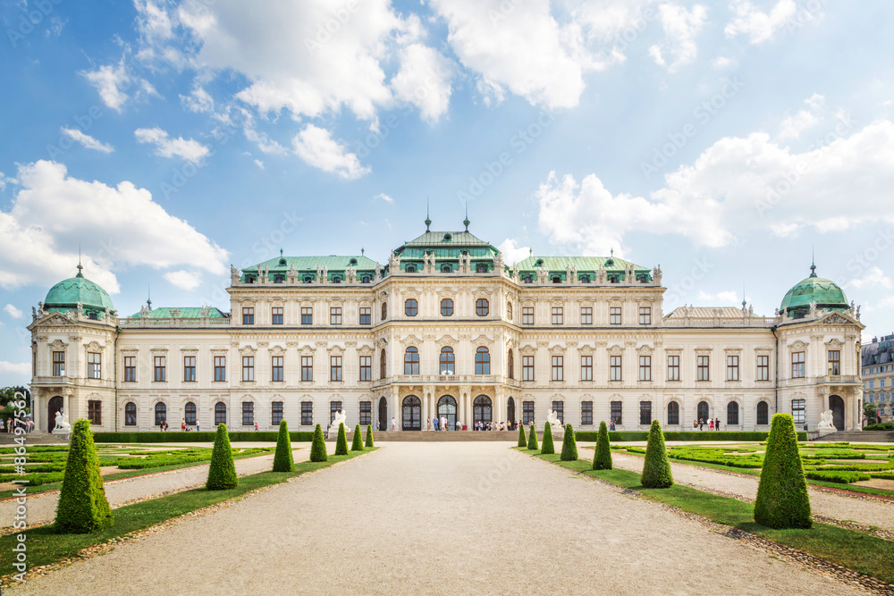 The Belvedere Palace, Vienna, Austria - obrazy, fototapety, plakaty 