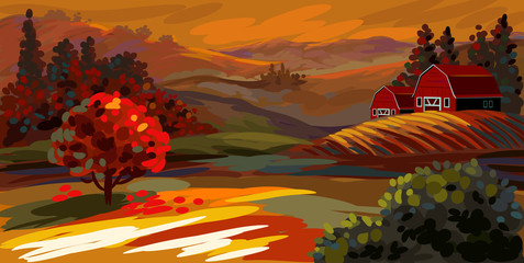 Poster - Fall Landscape