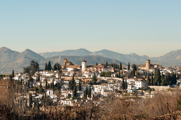 Wall Mural - Panoramic view of Moorish Albaicin district of Granada