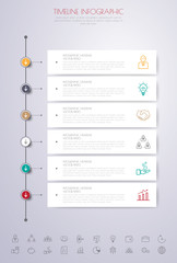 Sticker - Colour StepDesign clean number timeline template/graphic or webs