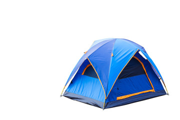 isolated blue dome tent