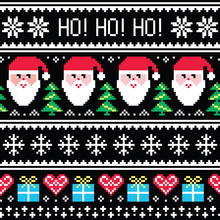 Christmas Jumper Or Sweater Seamless Pattern With Santa And Presents 