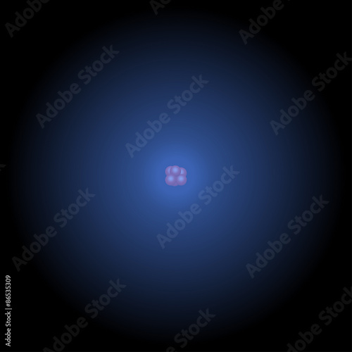 Cuadros en Lienzo Electron cloud model illustration