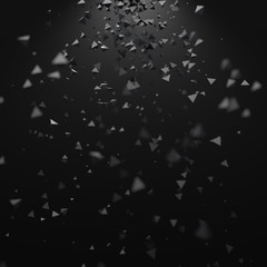 Aufkleber - abstract rendering of low poly chaotic particles.
