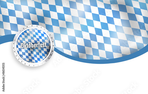Bavaria Flag Design Background Blue