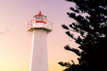 Cleveland Lighthouse In The Late Afternoon. Brisbane, Queensland, Australia.