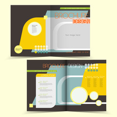 Wall Mural - vector brochure layout design template