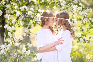 Sticker - Portrait of two little girls twins