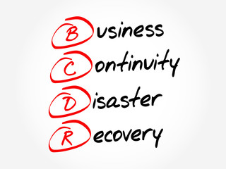 Poster - BCDR - Business Continuity Disaster Recovery, acronym business concept