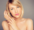© ladie_c - Portrait of Beautiful Blonde Woman with Blonde Hair and a Diamond Ring. Close Up