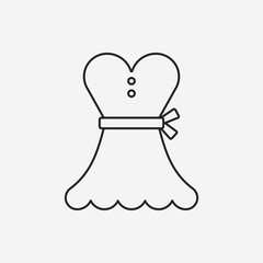 Sticker - dress line icon