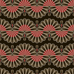 Sticker - Seamless pattern graphic ornament. Floral stylish background. Ve